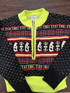 BDG Retro Jesse Stay Chill Half-Zip Sweater